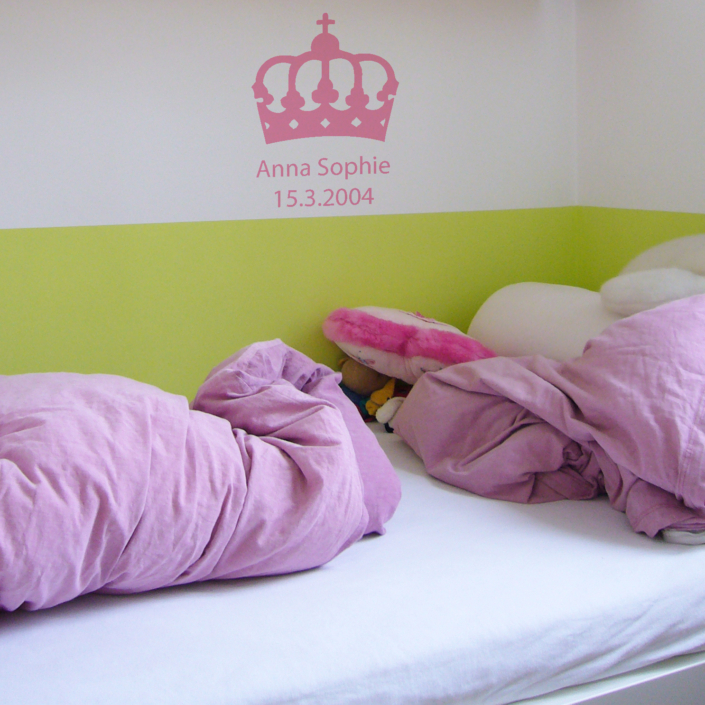 Kronenaufkleber für Kinderzimmer