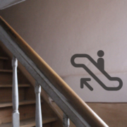 Rolltreppe Aufkleber Treppenaufkleber