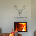 Frohe Weihnachten Aufkleber mit Hirsch