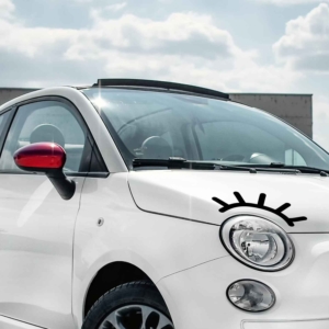 Schlafaugen bzw. Wimpernaufkleber fürs Auto als Aufkleber Wimpern für das Auto als Aufkleber