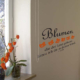 wandtattoo mit Blumentext